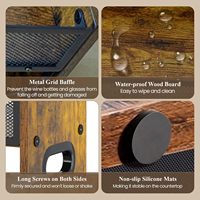Estante para Botellas de Vino de Acero y Madera de Diseño Rústico y Simple, Embalaje de Regalo para el Hogar