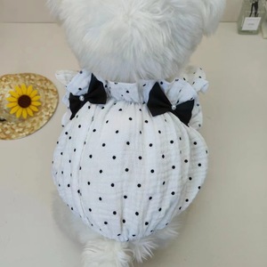 Vestido de lunares para perros, estilo A, transpirable, para verano, para mascotas pequeñas - Product Image 1