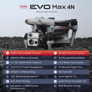 Max 4N Dron With Night Version and Thermal Imaging Camera Mapping Dron EVO MAX 4N/4T in Stock Fast Shipping - Product Image 2