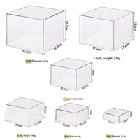 Présentoir à gâteaux en acrylique blanc pour mariage, ensemble de 6 rehausseurs de buffet blancs pour traiteur, boîtes de présentation empilables en acrylique pour fête