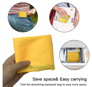 Sac à dos pour ordinateur portable imperméable de sport de voyage de gym OEM d'usine cadeau avec cordon de serrage en polyester 210D avec logo personnalisé - Product Image 3