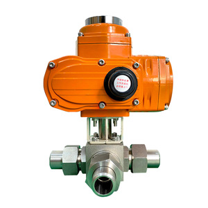 Válvula de Bola Eléctrica de Tres Vías a Prueba de Explosiones, de Alta Presión, Soldada, de Acero Inoxidable 304 y Acero al Carbono para la Industria Petroquímica - Product Image 5