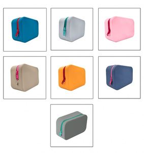 Silicone <b>Makeup</b> Bags <b>Box</b> Large Capacity Custom Logo Waterproof Handbag Pouch Coin Purse Home Decor Cosmetic Case - Product Image 4