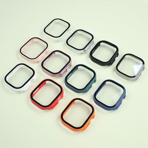 PC résistant aux rayures avec étui en film de verre trempé étui de <span class=keywords><strong>protection</strong></span> pour montre intelligente <span class=keywords><strong>Apple</strong></span> <span class=keywords><strong>Watch</strong></span> Series 10 9 8 7 6 <span class=keywords><strong>SE</strong></span> 5 - Product Image 3