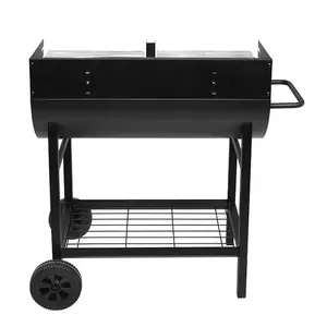 High Quality Heavy Duty Portable Charcoal BBQ Grills With Wheels For Outdoor Family Camping