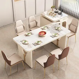 Luxury Modern Suitable For Villa Dining Room Island Table Rectangular And Customizable Island Table