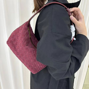 Bolso Tejido a Mano de Lujo para Mujer, para Todas las Temporadas, con Asa para Llevar al Hombro o Bajo el Brazo, Cierre de Cremallera, Ideal para Lonchera - Product Image 2