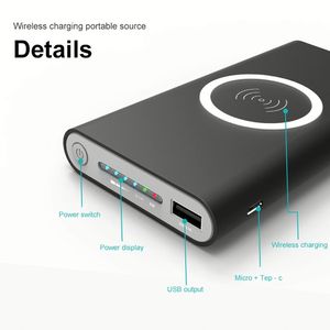 Nouvelle batterie externe portable sans fil 10000 mAh 2024, chargeur de téléphone portable, batterie externe pour téléphone 8 8plus X 8p - Product Image 3