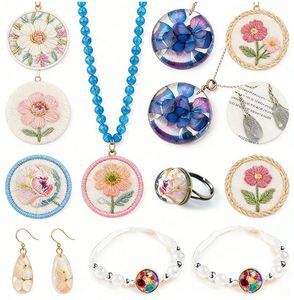Kit de résine UV professionnelle pour artisanat, époxy transparent dur, fabrication de bijoux, moules à durcissement rapide, pendentifs, boucles d'oreilles, porte-clés, modèle - Product Image 4