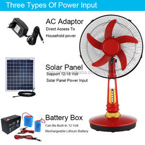 Ventilateur de table électrique solaire rechargeable multifonction de haute qualité 16 pouces avec port USB 12v - Product Image 5
