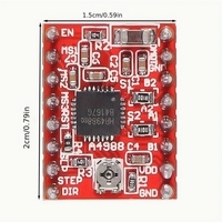 Modul Driver Motor Stepper Kompatibel dengan Heat Sink A4988 untuk Papan dan Kit Pengembangan Reprap Printer 3D
