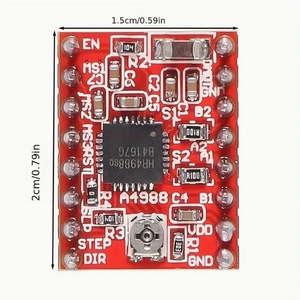 A4988 Heat Sink Compatible Stepper Motor Driver <b>Module</b> for 3D Printer Reprap <b>Development</b> <b>Boards</b> <b>and</b> <b>Kits</b> - Product Image 6