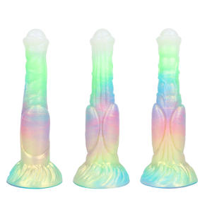 Сексуальная Мягкая силиконовая светящаяся электрическая Анальная пробка и пенис мастурбатор для женщин, 100%, водонепроницаемый - Product Image 4