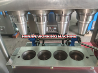 Machine à cornets de glace gaufrés personnalisable de haute qualité avec 4 cornets, nouvelle, facile à utiliser, capacité de 100L/h
