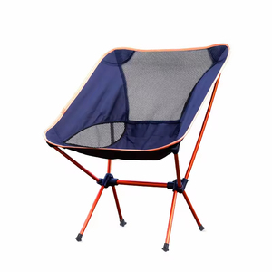 Chaise pliante d'extérieur, chaise de voyage portable, tabouret de loisirs avec dossier, chaise de pêche et de plage ultra-légère en alliage d'aluminium - Product Image 1