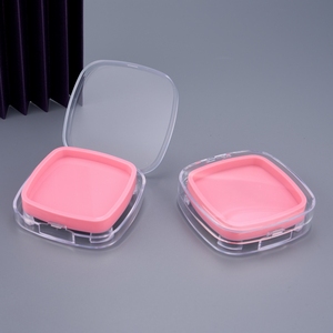 Cofanetto Quadrato <span class=keywords><strong>in</strong></span> Plastica per <span class=keywords><strong>Polvere</strong></span> Compatta con Coperchio <span class=keywords><strong>Trasparente</strong></span> e Base a Due Strati, per Fondotinta e Illuminante, per Cosmetici - Product Image 3