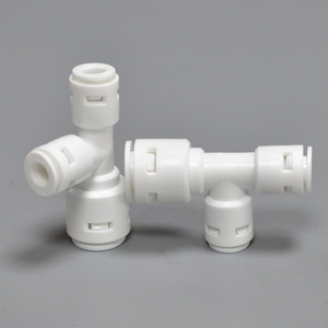 Conector de 3 vías para purificador de agua, 1 entrada, POM de grado alimenticio, conexión rápida para accesorios de sistemas de ósmosis inversa - Product Image 3