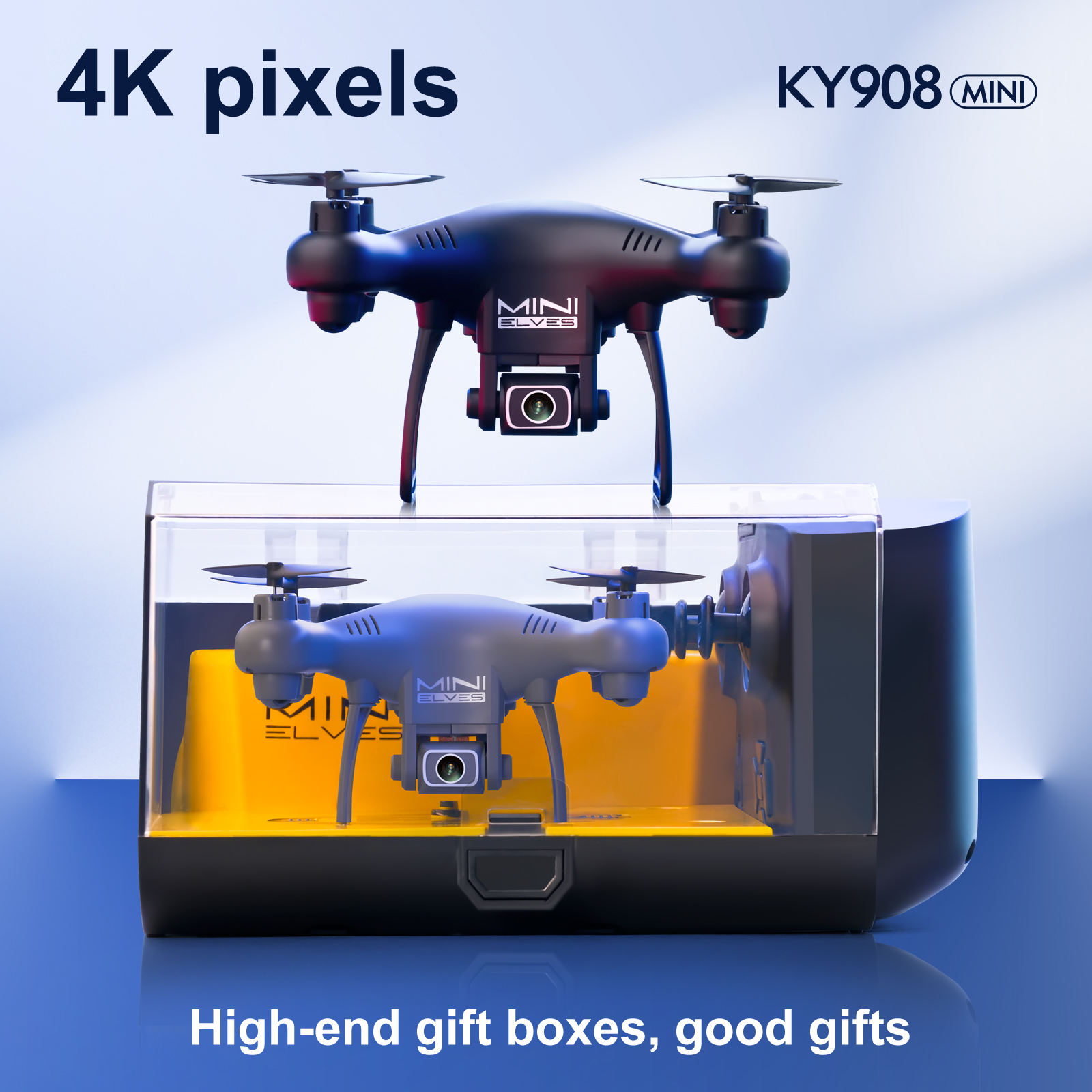 KY908 ミニドローン - 4K カメラ WiFi FPV 高度保持モード折りたたみ式