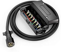 Nouveau Kit de Câblage de Remorque 7 Voies 7 Broches avec Boîtier de Jonction pour Remorquage, Camping-Car, Camion 6V 72W