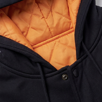 Vestes bomber en satin de nylon personnalisées OEM, col réversible, fermeture éclair, rembourrées, manteau d'hiver pour homme, veste streetwear