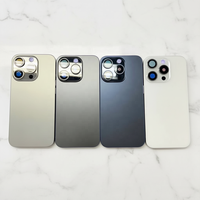 Pour iPhone 14/15/16/17 Pro Max Plus, vitre arrière entièrement assemblée avec objectif d'appareil photo, plaque en fer, aimant, boîtier de batterie arrière, coques
