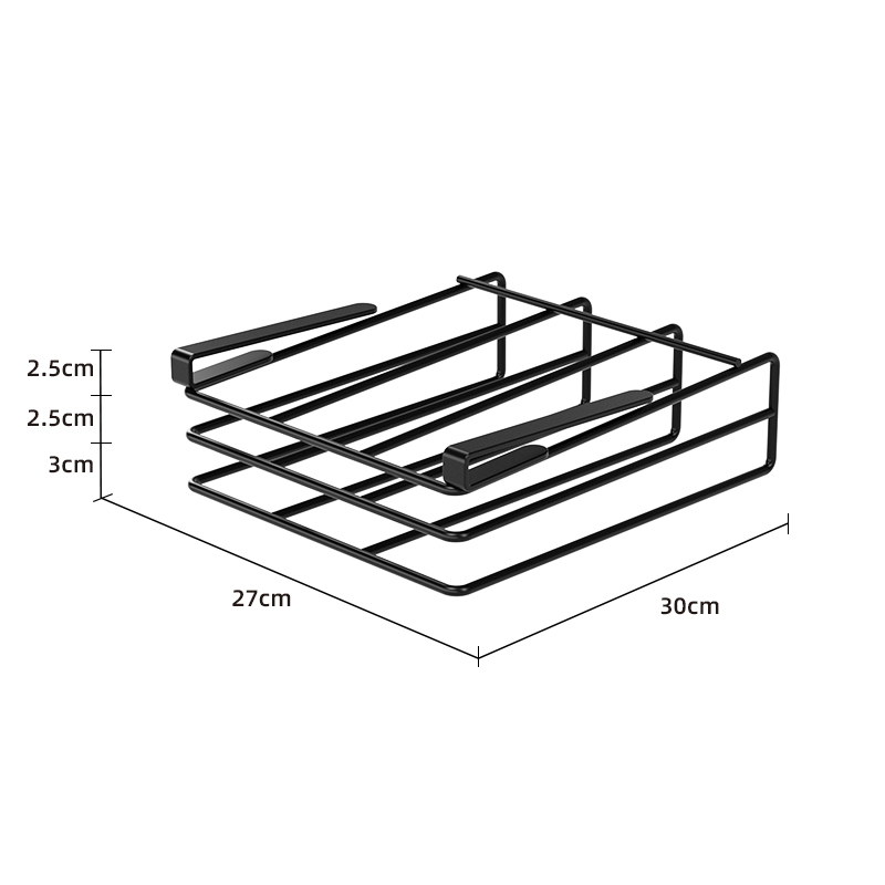 Grand support pour planche à découper double couche - noir