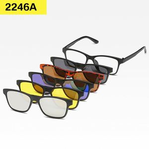 Lunettes de soleil polarisées magnétiques 5-en-1 pour hommes, style mixte, avec clip, montures TR90, vision nocturne, pour la conduite, avec étui - Product Image 6