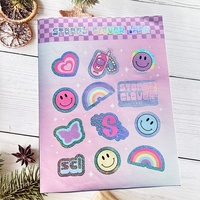 Meilleure vente d'autocollants en vinyle auto-adhésifs en PVC imperméables personnalisés, amovibles et faciles à décoller, feuille d'autocollants d'impression de logo coupée par baiser