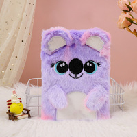 Vente en gros de cahier en peluche cœur de fille ours mignon de haut niveau d'apparence pour les planificateurs scolaires ensemble de cahiers universel