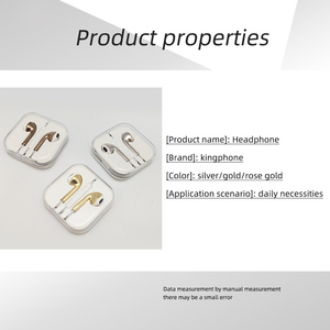Pour IPhone Platinum Écouteurs Sans Zircon Vente Chaude Écouteurs Mobiles avec Travailleur Filaire et Étudiant Utiliser des Écouteurs - Product Image 6