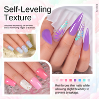BOZLIN Gel de base en caoutchouc Macaron haute pigmentation 24 couleurs, vernis à ongles personnalisé, gel de base en caoutchouc à marque privée, flacon de 10 ml