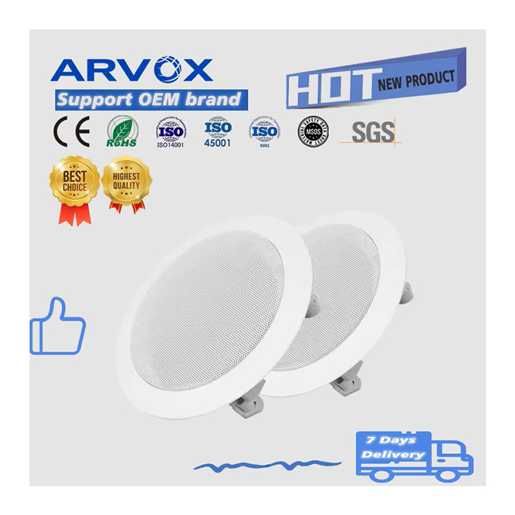 AS2 2 Pcs 20w 30w 40w Bt Ceiling 5.25/6.5/8 Inch Active Coaxial Speaker · image 1