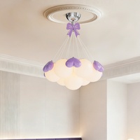 Lustre créatif artistique bulle de designer nordique 2026, en fer et acrylique, réglable en hauteur, multi-têtes LED, pour salon