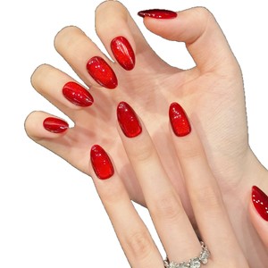 <span class=keywords><strong>Faux</strong></span> <span class=keywords><strong>ongles</strong></span> à presser réutilisables Lucky Magnet Cat Eye, couvrance totale, formes Amande, Carré, Cercueil, finition brillante, couleur Bourgogne - Product Image 3
