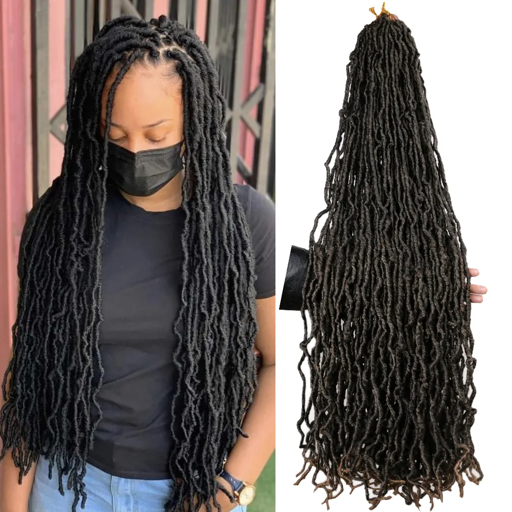 Extensión de cabello ondulado de imitación, pelo afro, estilo crochet, 12 pulgadas, 18 pulgadas, 24 pulgadas, 36 pulgadas de longitud