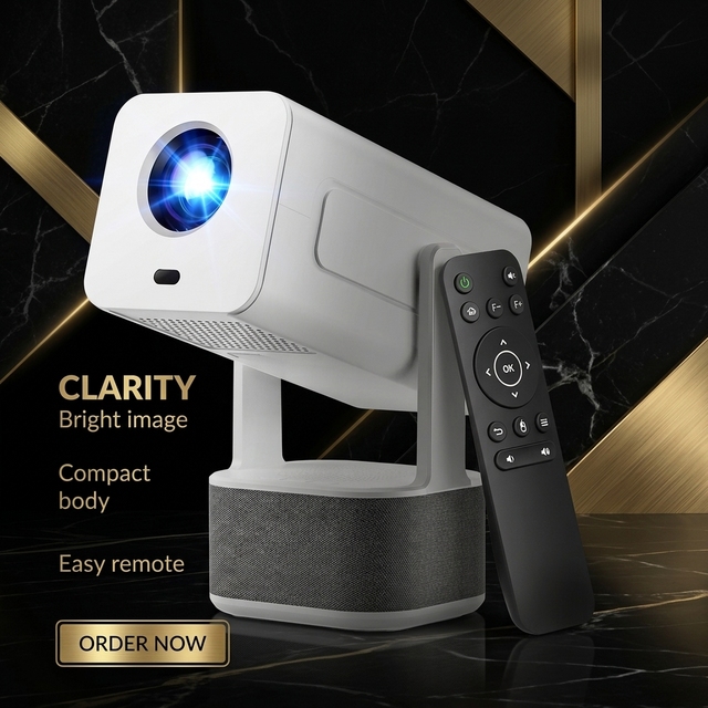 C360 Junuo Hot Selling New Projectors 1080P Android 13 280ANSI Amlogic T950S Bedroom Use External Speaker Video Projectors