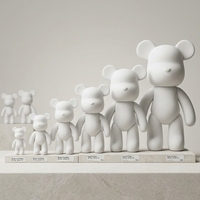 Ours en résine DIY personnalisable avec surface givrée, disponible en 18cm/23cm/33cm/53cm de hauteur, pour le moulage par transfert pour enfants