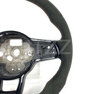 Para Volkswagen <span class=keywords><strong>Golf</strong></span> MK7 <span class=keywords><strong>GTI</strong></span> Tiguan 2015 2016 2018 2019 mejorado Alcantara gamuza volante de fibra de carbono <span class=keywords><strong>interior</strong></span> automotriz - Product Image 4