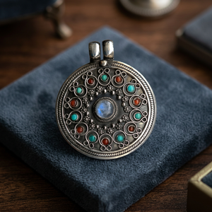 Colgantes de Plata de Ley 925 con Diseño Étnico Tribal, Joyería para Mujer para Aniversario, Venta al por Mayor desde India - Product Image 3