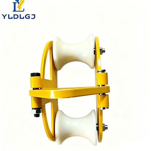 Rouleau de câble à trois roues de qualité industrielle YILI, base en acier robuste, poulie en nylon pour le tirage de câbles d'alimentation de grand diamètre B2B - Product Image 6