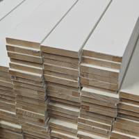Moldura de corona imprimada blanca personalizada Embellecedor interior decorativo de madera clásico para moldura de aplicación de techo interior