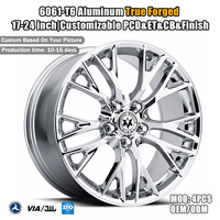 Velg Forged Chrome Multi Spoke Viaol Custom 19 20 21 Inch 5x120.65 5x120 5x114.3 Cocok untuk Corvette C7 Camaro Mustang Charger