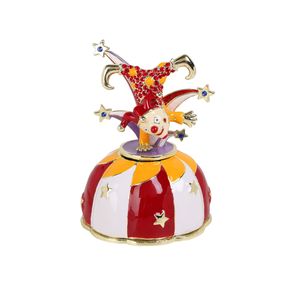 SHINNYGIFTS <span class=keywords><strong>Caja</strong></span> <span class=keywords><strong>de</strong></span> música <span class=keywords><strong>de</strong></span> payasos <span class=keywords><strong>de</strong></span> Metal pequeña pintada a mano, regalo Musical <span class=keywords><strong>de</strong></span> melodía esmaltada para niños, <span class=keywords><strong>caja</strong></span> <span class=keywords><strong>de</strong></span> música decorativa para el hogar - Product Image 1