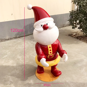 Decoración Navideña de Fibra de Vidrio, Escultura Gigante de Papá Noel para Decoración de Centros Comerciales - Product Image 3