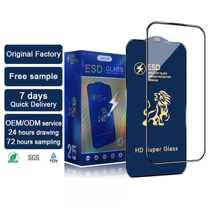 Sư Tử Vua HD Fullglue 2.5D Chống-Tĩnh Bảo Vệ Màn Hình Lớn Cong Tempered Glass Phim Cho iPhone 16 15 Pro Max 12 Điện Thoại Di Động - Product Image 1