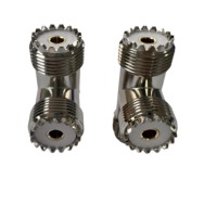 Adaptateur UHF-KKK de fabrication industrielle, connecteur coudé UHF femelle-femelle