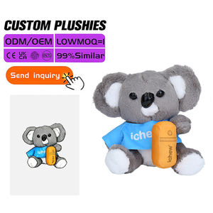 Brinquedos de Pelúcia Personalizados com Logo CE EN71, Urso <span class=keywords><strong>Koala</strong></span> Macio com Camiseta, Enchimento de Algodão PP - Product Image 1