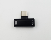 Adaptador USB2.0 2 en 1 Tipo C, Divisor de Carga y Auriculares Auxiliares de 12 Meses de Duración, Transformador para Android, para Samsung, Hua, Pure Braid