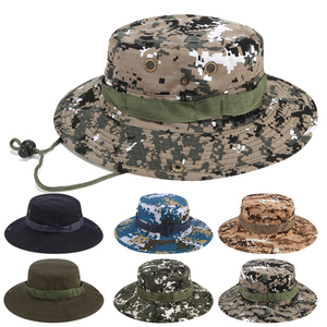 Gorra de sol Uv para hombre, sombrero de pescador con ala grande, Camuflaje verde militar, cuerda a prueba de viento, transpirable, para invierno - Product Image 2