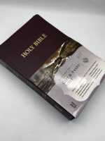 Bible KJV de haute qualité avec couverture en cuir et estampage doré, couverture rigide, papier 28 g/m², impression numérique - Best-seller